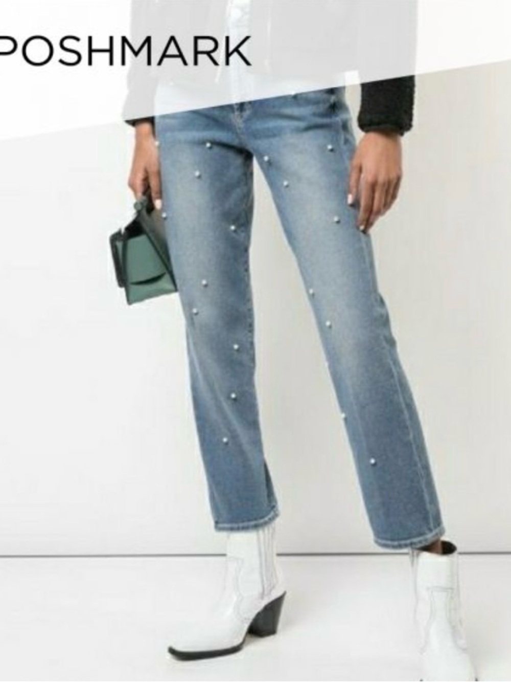 McGuire “Mrs. Robinson” Pearl Embellished Jeans – Size 28 – NWT